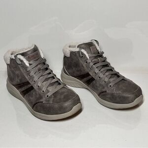 Skechers Ultra Flex Metallic Overlay Sneaker Boots